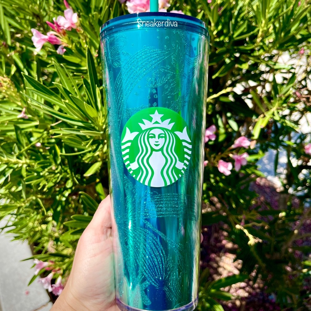 Starbucks💚fall‎ 2021 green foil floral tumbler cup